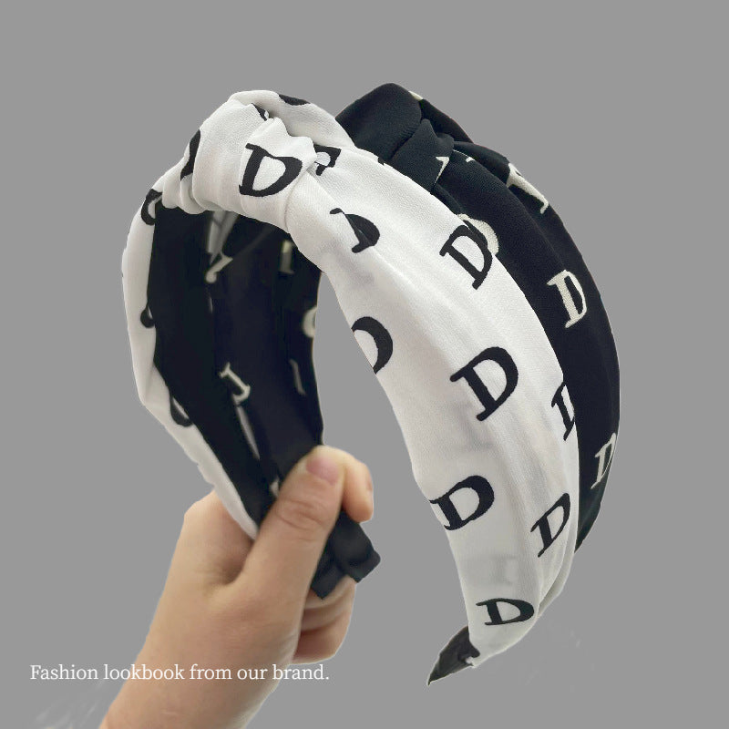 Wholesale Vintage Fabric Wide Edge Knot Hair Hoops